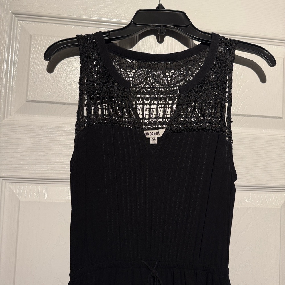 BB Dakota Black Lace Detail Maxi Dress